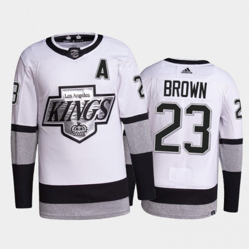 Adidas Los Angeles Kings #23 Dustin Brown Men's 2021-22 Alternate Authentic Jersey - White Men's