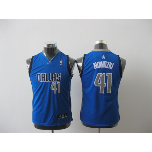 Dallas Mavericks #41 Dirk Nowitzki Baby Blue Stitched Youth Jersey Youth