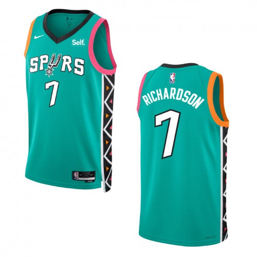 San Antonio San Antonio Spurs #7 Josh Richardson Unisex Green 2022-23 Swingman Jersey - City Edition Mens