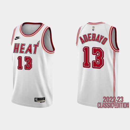 Miami Miami Heat #13 Bam Adebayo White Mens 2022-23 Classic Edition Jersey Mens