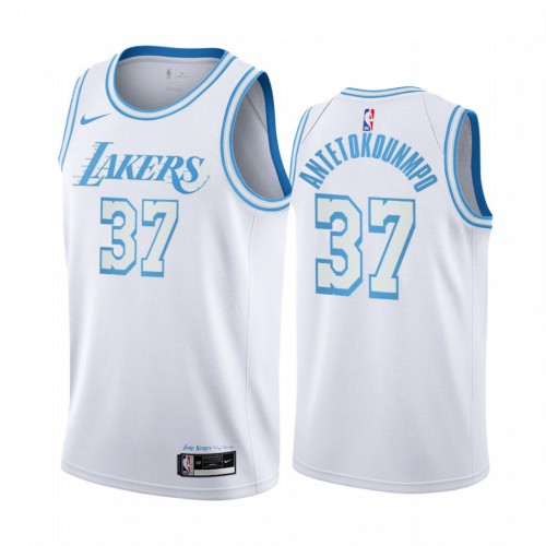Los Angeles Lakers #37 Kostas Antetokounmpo White Youth Swingman 2020-21 City Edition Jersey Youth