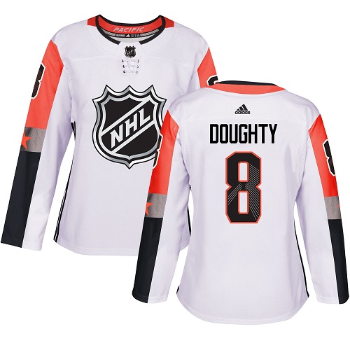 Adidas Los Angeles Kings #8 Drew Doughty White 2018 All-Star Pacific Division Authentic Women's Stitched Jersey Womens