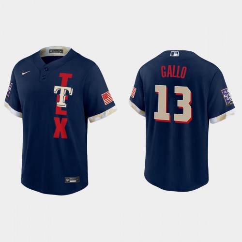 Texas Texas Rangers #13 Joey Gallo 2021 All Star Game Fan's Version Navy Jersey Men's