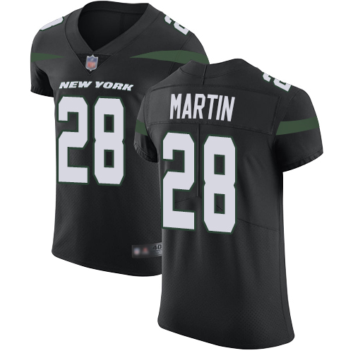 Jets #28 Curtis Martin Black Alternate Men's Stitched Vapor Untouchable Elite Jersey