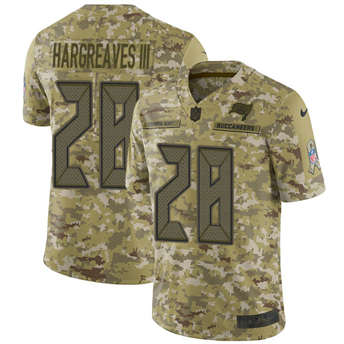Tampa Bay Buccaneers #28 Vernon Hargreaves III Camo Youth Stitched Limited 2018 Salute to Service Jersey Youth