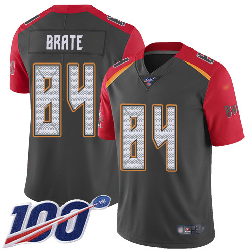 Tampa Bay Buccaneers #84 Cameron Brate Gray Youth Stitched Limited Inverted Legend 100th Season Jersey Youth