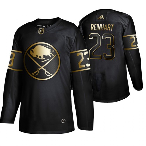 Adidas Buffalo Sabres #23 Sam Reinhart Men's 2019 Black Golden Edition Authentic Stitched Jersey Men's