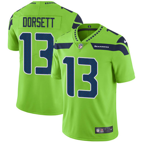 Seattle Seahawks #13 Phillip Dorsett Green Men's Stitched Limited Rush Jersey Men's