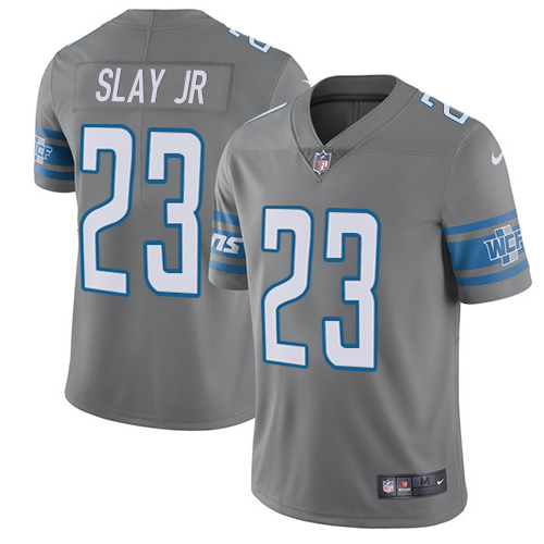 Detroit Lions #23 Darius Slay Jr Gray Youth Stitched Limited Rush Jersey Youth