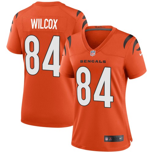 Cincinnati Cincinnati Bengals #84 Mitchell Wilcox Orange Women's Game Jersey Womens
