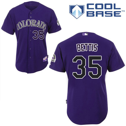 Colorado Rockies #35 Chad Bettis Purple Cool Base Stitched Youth Jersey Youth