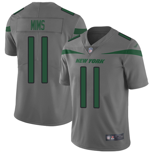New York Jets #11 Denzel Mim Gray Youth Stitched Limited Inverted Legend Jersey Youth