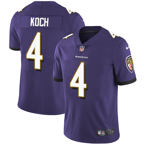 Baltimore Ravens #4 Sam Koch Purple Team Color Men's Stitched Vapor Untouchable Limited Jersey Men's