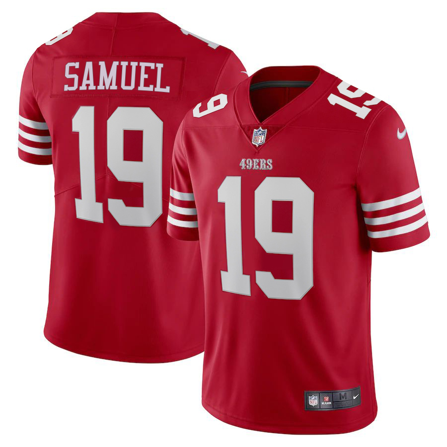 San Francisco 49ers #19 Deebo Samuel Scarlet Men's 2022-23 Limited Stitched Vapor Untouchable Jersey