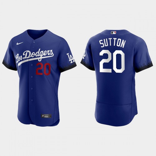 Los Angeles Los Angeles Dodgers #20 Don Sutton Men's 2021 City Connect Authentic Jersey Royal Men's