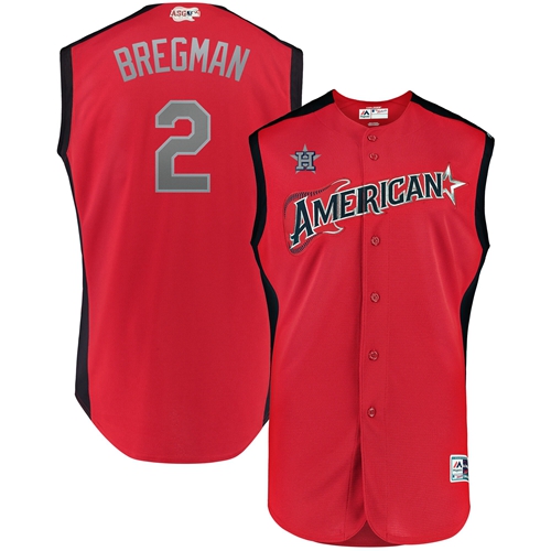 Houston Astros #2 Alex Bregman Red 2019 All-Star American League Stitched Jersey Men's