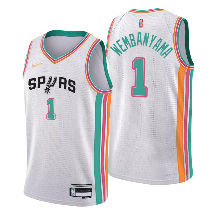 San Antonio Spurs #1 Victor Wembanyama Men's White 2021/22 Swingman Jersey - City Edition