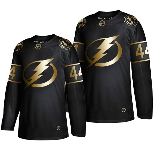 Adidas Tampa Bay Lightning #44 Jan Rutta Men's 2019 Black Golden Edition Authentic Stitched Jersey Men's
