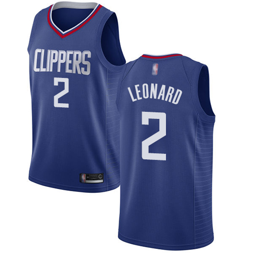 Los Angeles Clippers #2 Kawhi Leonard Blue Womens Swingman Icon Edition Jersey Womens