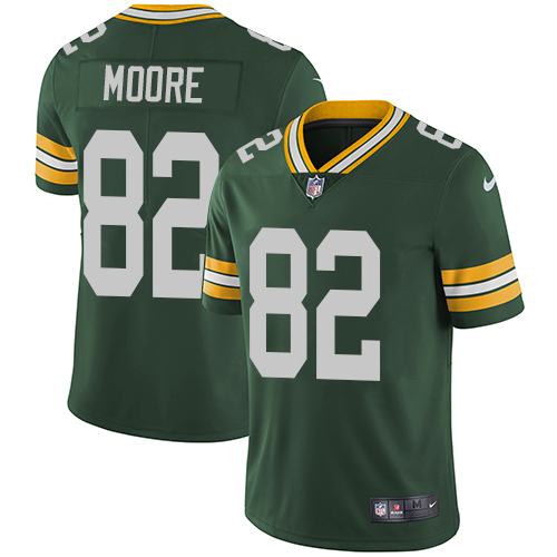 Green Bay Packers #82 J'Mon Moore Green Team Color Men's Stitched Vapor Untouchable Limited Jersey Men's