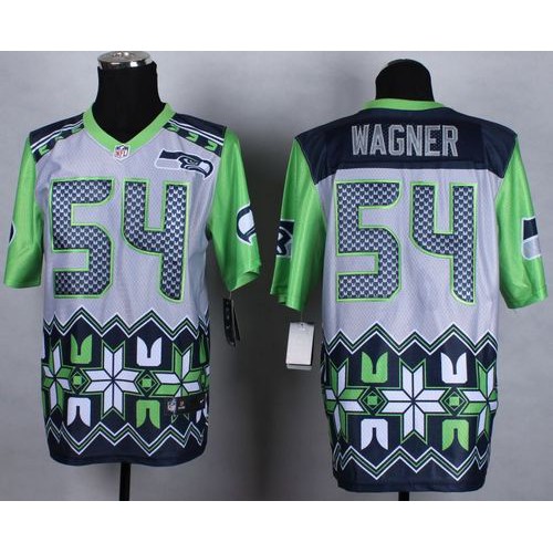 Seattle Seahawks #54 Bobby Wagner Grey Men's Stitched Elite Noble Fashion Jersey Men's