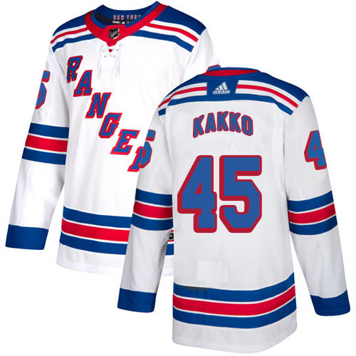 Adidas New York Rangers #45 Kappo Kakko White Road Authentic Stitched Jersey Men's
