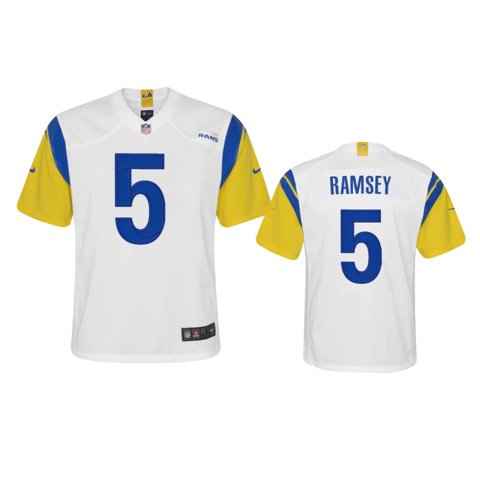 Los Angeles Rams #5 Jalen Ramsey Youth Alternate Game Jersey - White