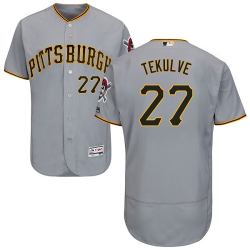 Pittsburgh Pirates #27 Kent Tekulve Grey Flexbase Authentic Collection Stitched Jersey Men's