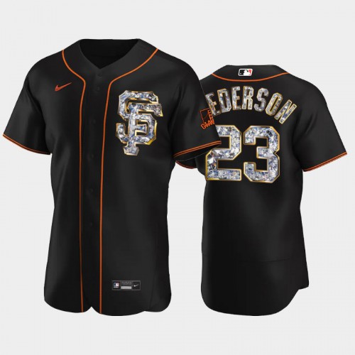 San Francisco San Francisco Giants #23 Joc Pederson Men's Diamond Edition Jersey - Black Men's