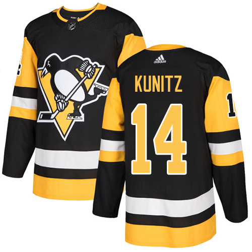Adidas Pittsburgh Penguins #14 Chris Kunitz Black Home Authentic Stitched Jersey Men's
