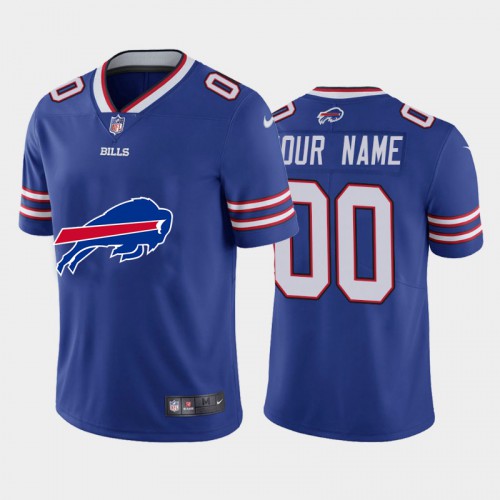 Buffalo Bills Custom Royal Blue Men's Big Team Logo Vapor Limited Jersey