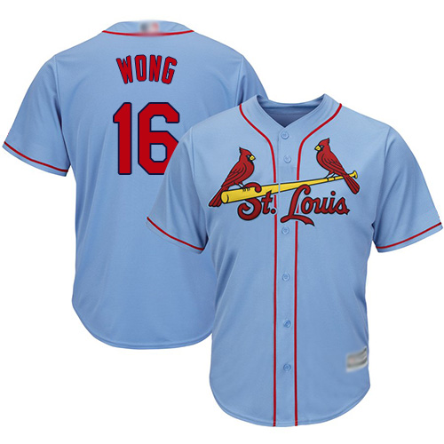 St.Louis Cardinals #16 Kolten Wong Light Blue Cool Base Stitched Youth Jersey Youth