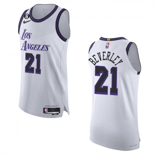 Los Angeles Los Angeles Lakers #21 Patrick Beverley White 2022-23 Authentic Jersey - City Edition Mens