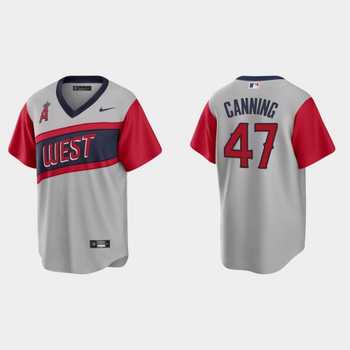 Los Angeles Los Angeles Angels #47 Griffin Canning Men's Gray 2021 Little League Classic Game Jersey Men's