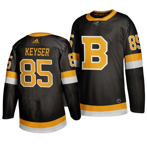 Adidas Boston Boston Bruins #85 Kyle Keyser Black 2019-20 Authentic Third Stitched Jersey Men's