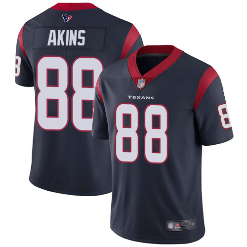 Houston Texans #88 Jordan Akins Navy Blue Team Color Men's Stitched Vapor Untouchable Limited Jersey Men's