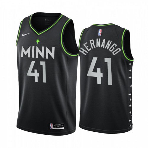 Minnesota Timberwolves #41 Juancho Hernangomez Black Swingman 2020-21 City Edition Jersey Mens