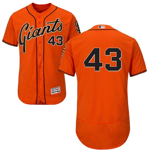 San Francisco Giants #43 Dave Dravecky Orange Flexbase Authentic Collection Stitched Jersey Men's