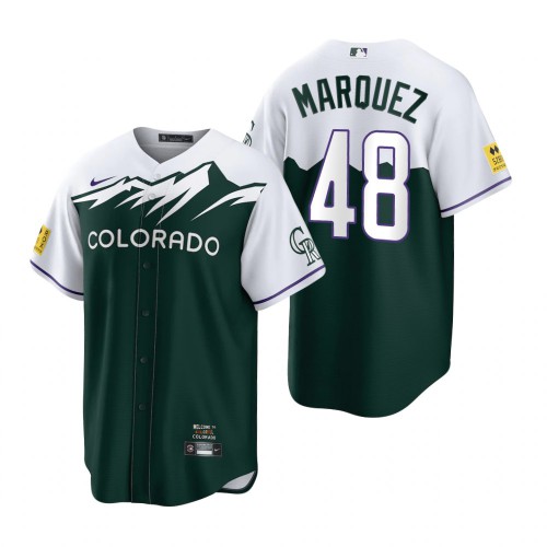 Colorado Colorado Rockies #48 German Marquez Green Men's 2022 City Connect Game Jersey Men's