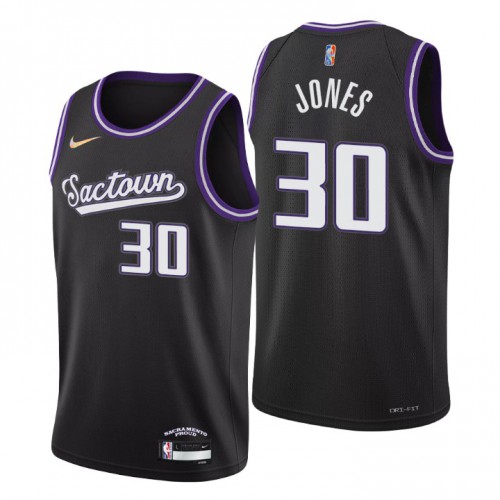 Sacramento Sacramento Kings #30 Damian Jones Mens Black 2021/22 Swingman Jersey - City Edition Mens