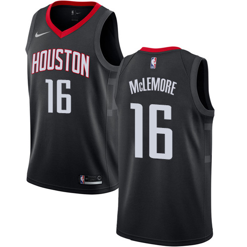 Houston Rockets #16 Ben McLemore Black Swingman Statement Edition Jersey Mens