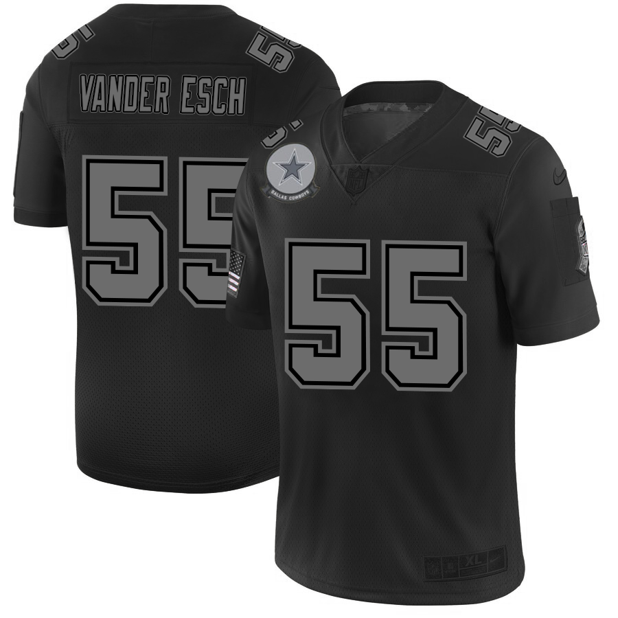 Dallas Cowboys #55 Leighton Vander Esch Men's Black 2019 Salute To Service Limited Stitched Jersey