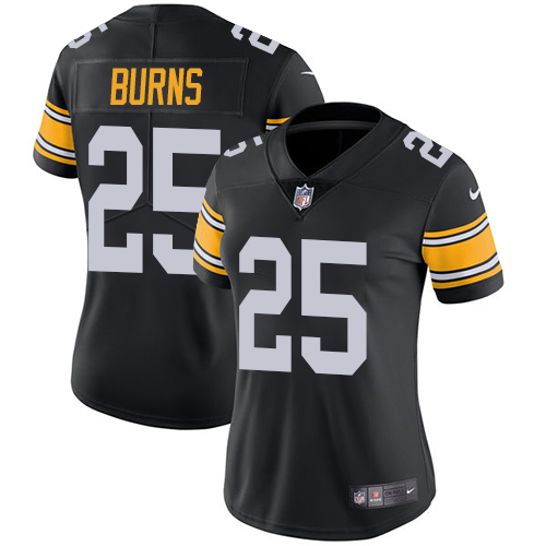 Pittsburgh Steelers #25 Artie Burns Black Alternate Women's Stitched Vapor Untouchable Limited Jersey Womens