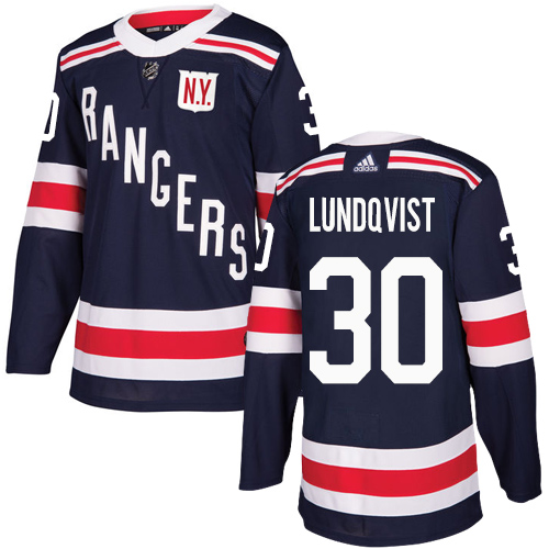 Adidas New York Rangers #30 Henrik Lundqvist Navy Blue Authentic 2018 Winter Classic Stitched Youth Jersey Youth