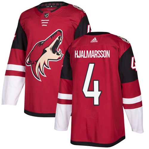 Adidas Arizona Coyotes #4 Niklas Hjalmarsson Maroon Home Authentic Stitched Jersey Men's