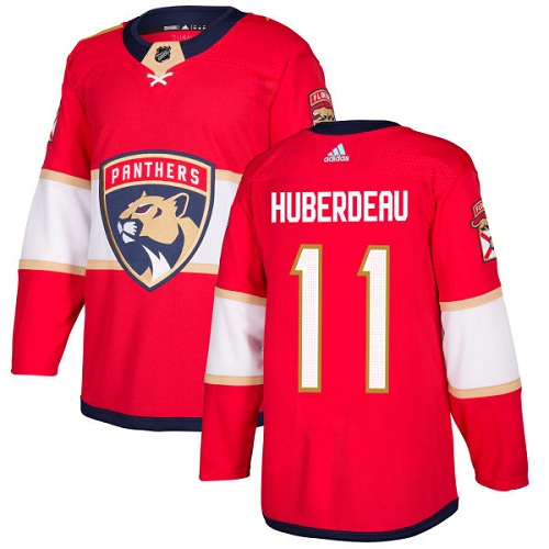 Adidas Florida Panthers #11 Jonathan Huberdeau Red Home Authentic Stitched Jersey Men's