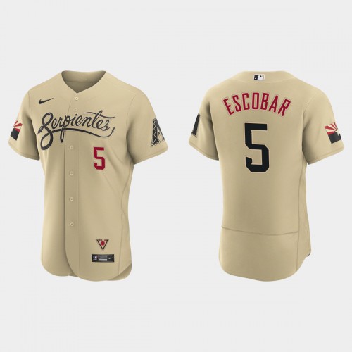 Arizona Arizona Diamondbacks #5 Eduardo Escobar Men's 2021 City Connect Authentic Jersey Gold Men's