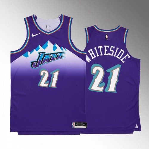 Utah Utah Jazz #21 Hassan Whiteside Mens Purple 2022-23 Classic Edition Jersey Mens