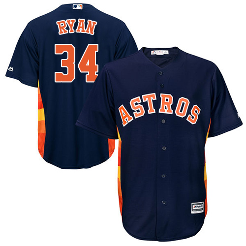 Houston Astros #34 Nolan Ryan Navy Blue Cool Base Stitched Youth Jersey Youth