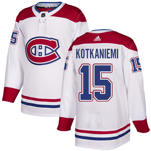 Adidas Montreal Canadiens #15 Jesperi Kotkaniemi White Authentic Stitched Youth Jersey Youth